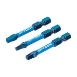 Spyder 19625 Mach-Blue Impact Rated SQ3 2 in Driver Bits with 1/4 in Hex Shank (3 Pack)