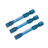 Spyder 19634 2" SL6-8 Slotted Impact Driver Bit with 1/4" Hex Shank (3 Pack)