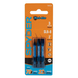 Spyder 19634 2" SL6-8 Slotted Impact Driver Bit with 1/4" Hex Shank (3 Pack) - 4