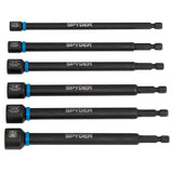 Spyder 19656 6" Magnetic Spline Drive SAE Nutsetter Set for Impact Drivers and Drills (6 Piece Set) - 3
