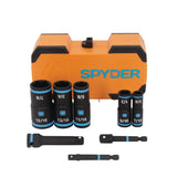 Spyder 19711 8-Piece 1/4" and 3/8" Drive SAE Flip Socket Set with 3" Impact Extension and Adapters (8 Piece)