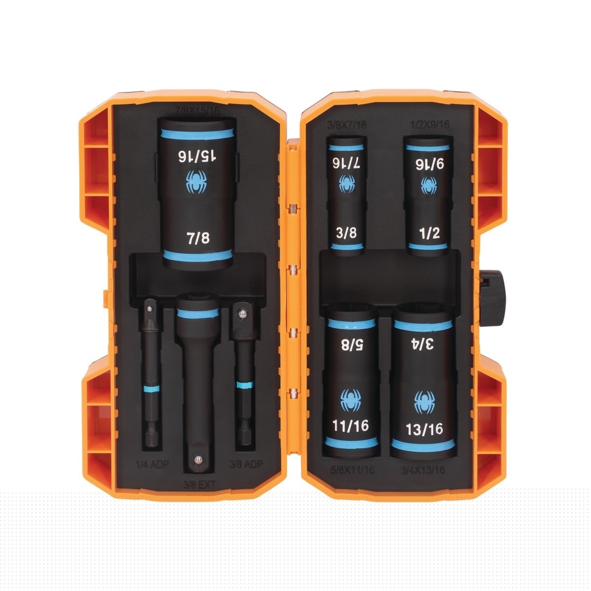 Spyder 19711 8-Piece 1/4" and 3/8" Drive SAE Flip Socket Set with 3" Impact Extension and Adapters (8 Piece) - 2
