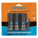 Spyder 19963 1/2 in Drive Metric Deep Universal Spline Impact Socket Set with Adapter 17mm 19mm 21mm (4 Piece) - 3