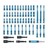 Spyder 19965 Mach-Blue Impact Rated Drive Bit Set with 1/4" Hex Shank (56-Piece Set) - 4