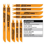 Spyder 200177 3X3 Double-Sided Bi-metal 8" 6/10 TPI Reciprocating Saw Blade - 3