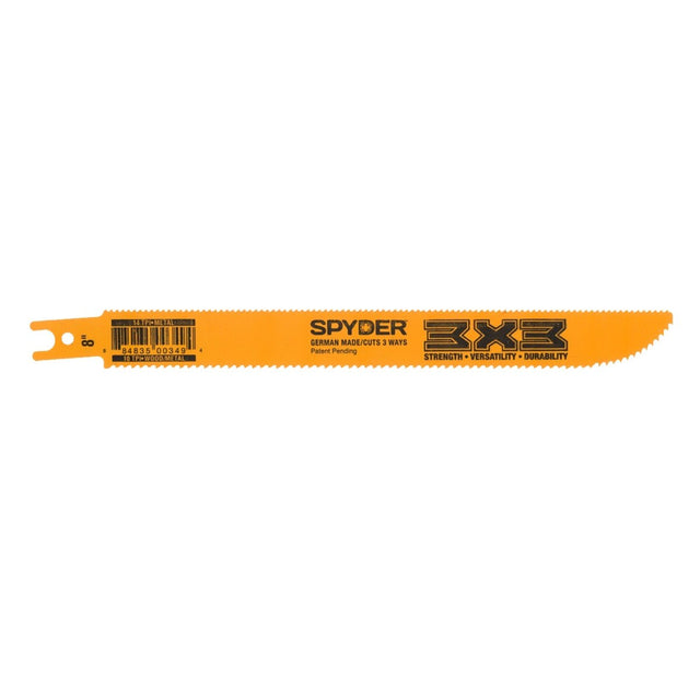 Spyder 200179 3X3 Double-Edged 8"ch 10/14 TPI Wood Metal Cutting Reciprocating Saw Blade