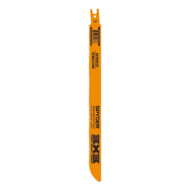Spyder 200207 3X3 Double-Sided 10" Advanced Demo Reciprocating Saw Blade 10/12 TPI
