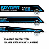 Spyder 200303 6-Inch 18-TPI Reciprocating Blade (5-Pack) - 2