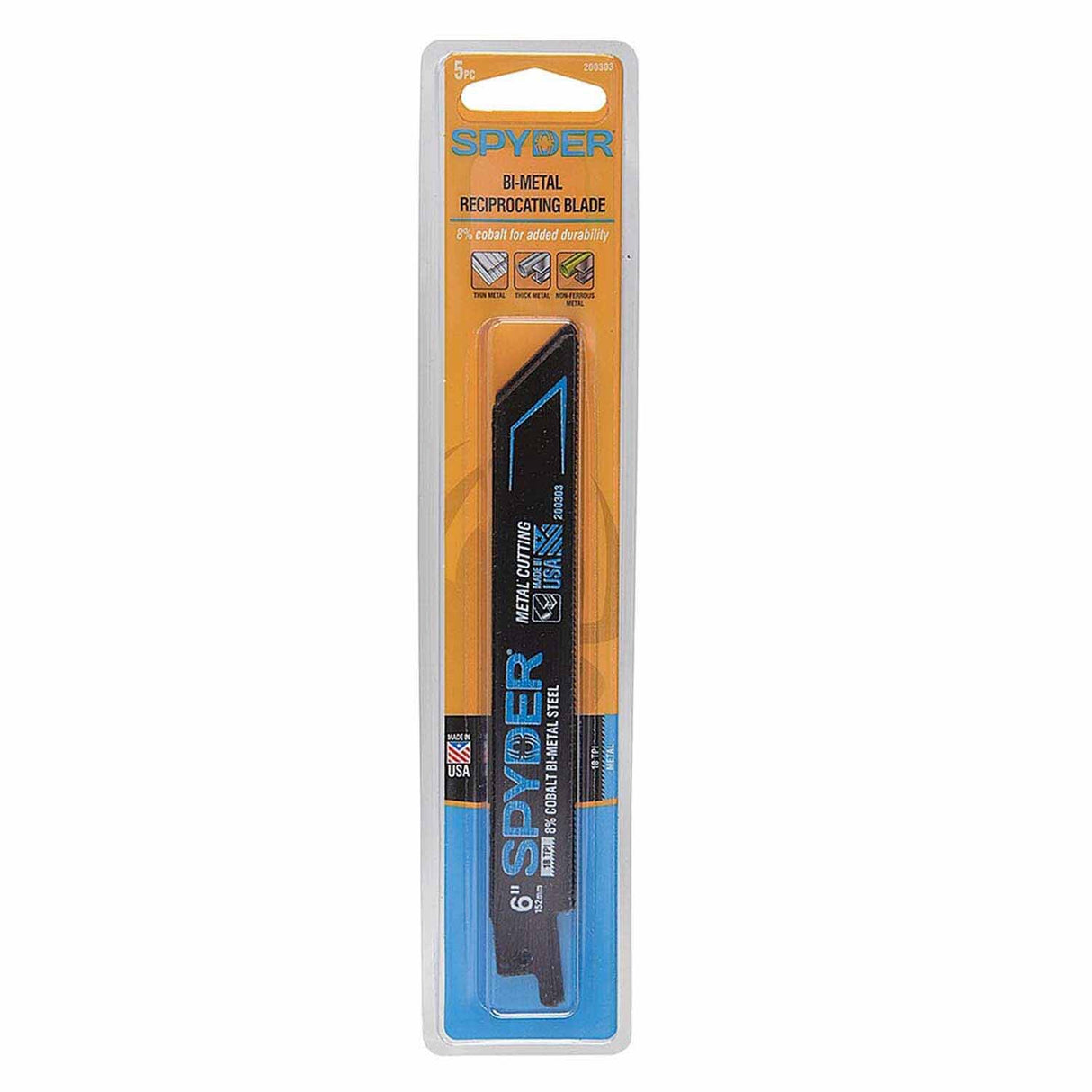 Spyder 200303 6-Inch 18-TPI Reciprocating Blade (5-Pack) - 3