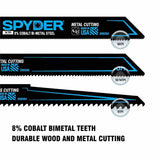 Spyder 200305 9-Inch 10/14-TPI Metal Cutting Reciprocating Saw Blades (5-Pack) - 2