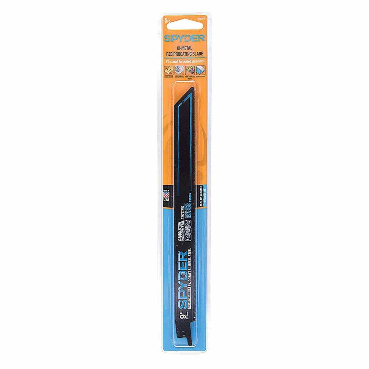 Spyder 200305 9-Inch 10/14-TPI Metal Cutting Reciprocating Saw Blades (5-Pack) - 3