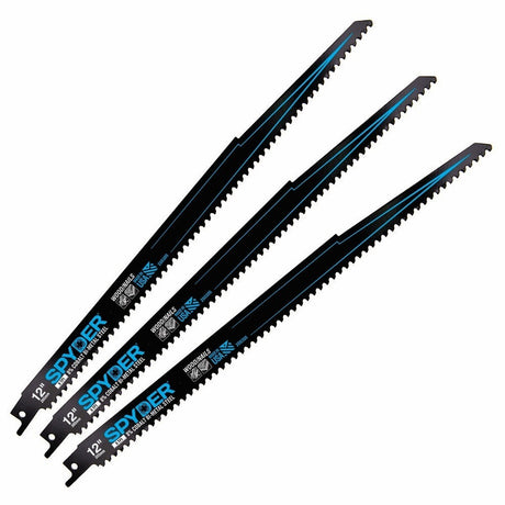Spyder 200306-50 12" 6 TPI Bi-Metal Metal-Wood Cutting Reciprocating Saw Blades (50 Pack)