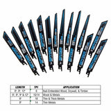 Spyder 200308 14-Piece Wood/Metal Cutting Reciprocating Saw Blade Set - 5