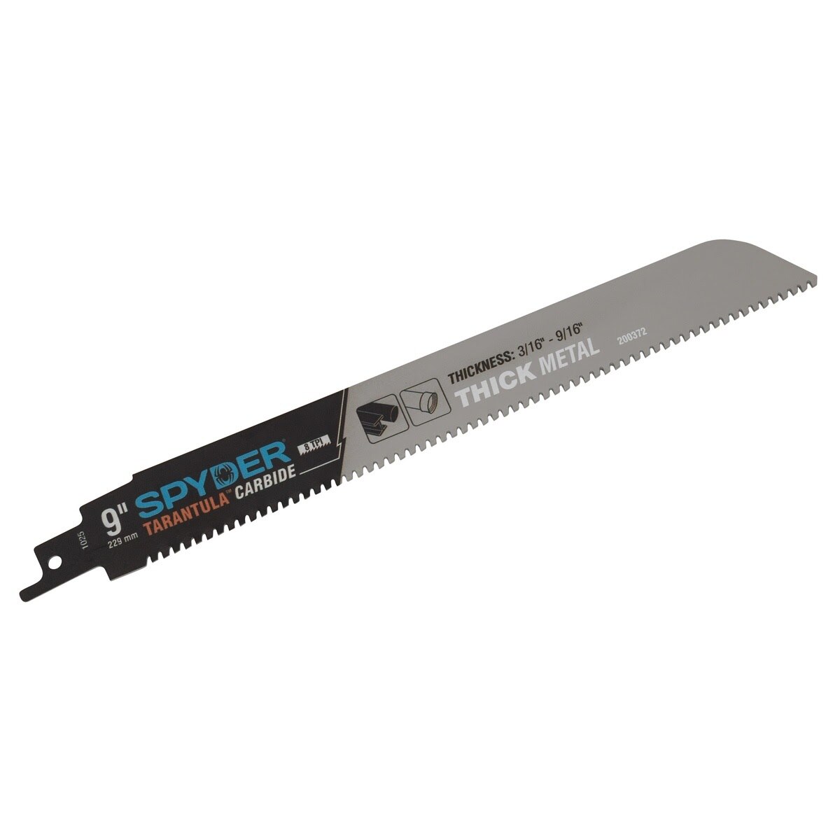 Spyder 200372 9" 8 TPI Tarantula Carbide Tipped Reciprocating Saw Blade for Thick Metal - 2