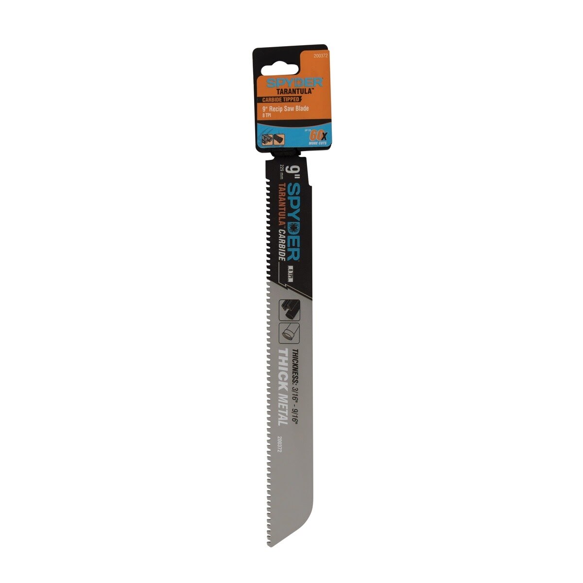 Spyder 200372 9" 8 TPI Tarantula Carbide Tipped Reciprocating Saw Blade for Thick Metal - 3