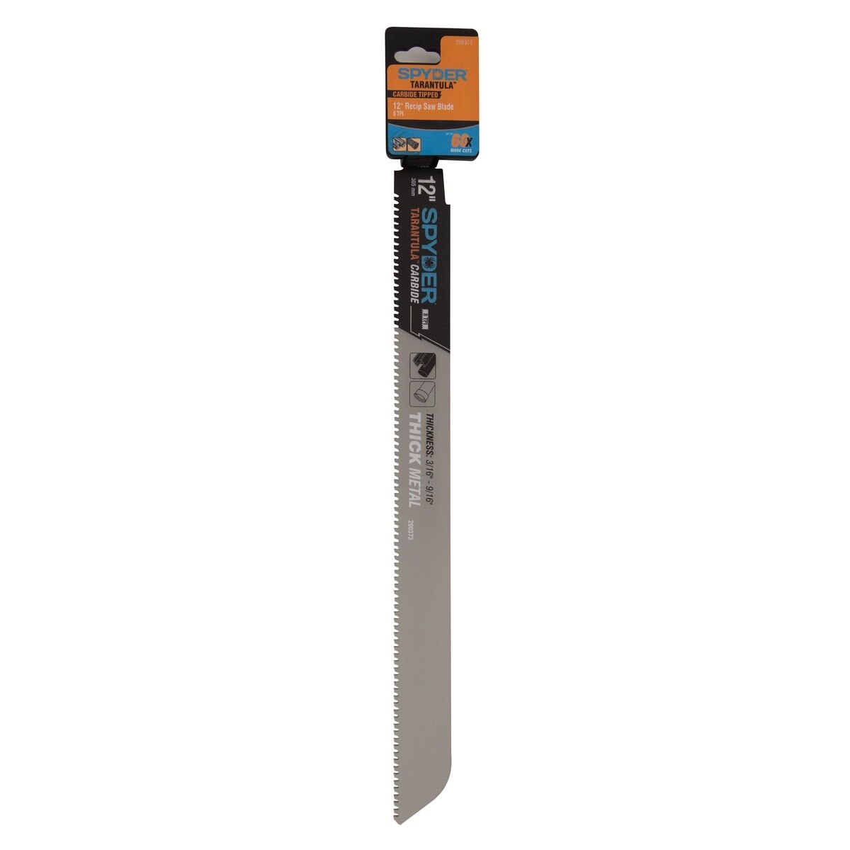 Spyder 200373 12" 8 TPI Tarantula Carbide Tipped Reciprocating Saw Blade for Thick Metal - 4