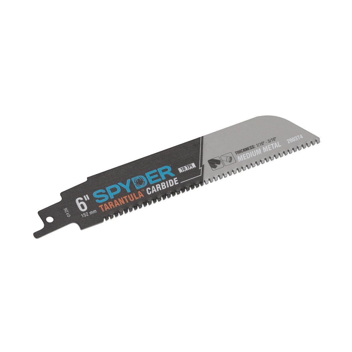 Spyder 200374-3 6" 10 TPI Carbide Reciprocating Saw Blade for Medium Metal Cutting (3 Pack)