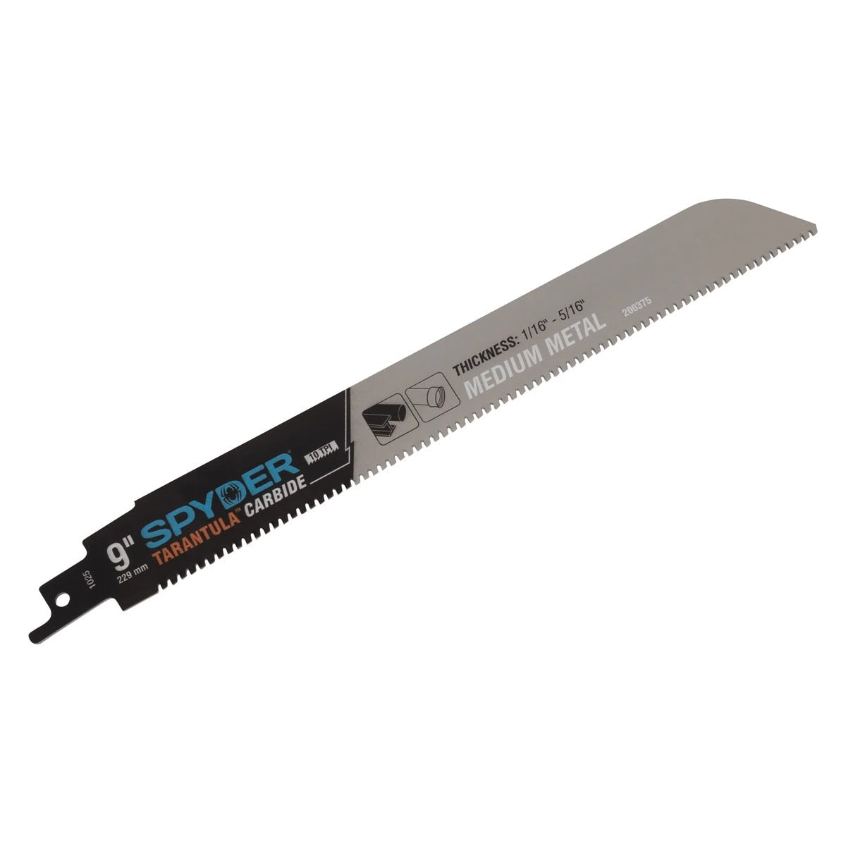 Spyder 200375-3 9" 10 TPI Carbide Toothed Reciprocating Saw Blades for Wood and Metal Cutting (3 Pack)