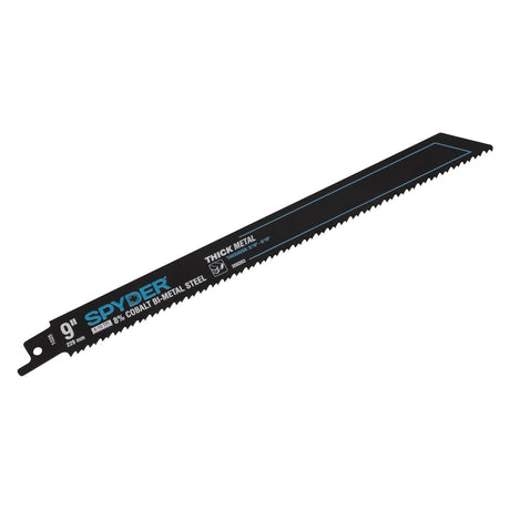 Spyder 200393-5 9 in Black Series 8-10 TPI 8% Cobalt Bi-Metal Reciprocating Saw Blade for Multi-Material (5 Pack)