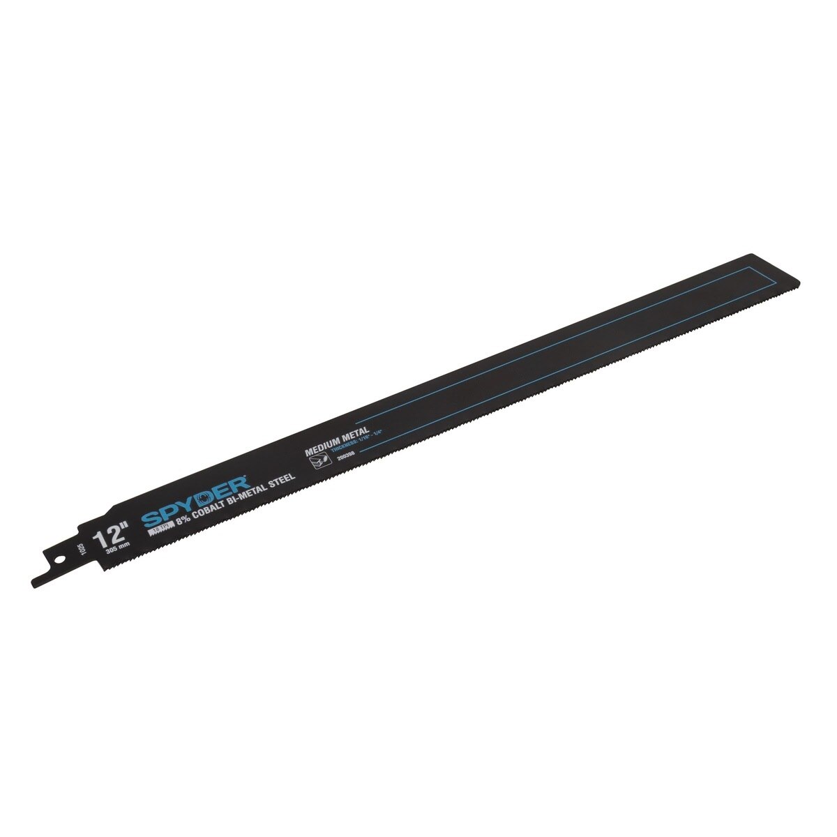 Spyder 200398-5 12" 18 TPI Black Series Bi-Metal Reciprocating Saw Blades for Metal Cutting (5 Pack)