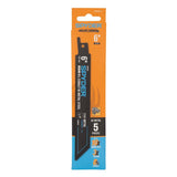 Spyder 200399-5 6" 24 TPI 8 Percent Cobalt Bi-Metal Reciprocating Saw Blades for Thin Metal (5 Pack) - 4