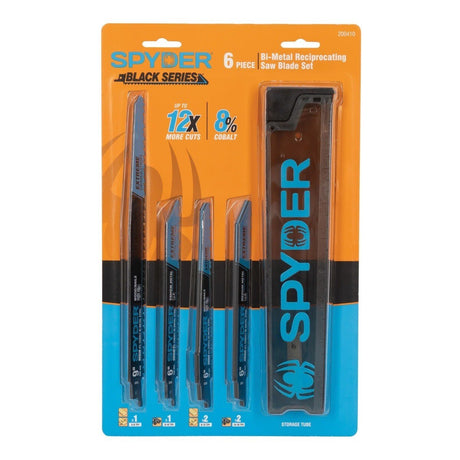 Spyder 200410 6" and 9" Bi-Metal Extreme Demolition Reciprocating Saw Blade Set Assorted 4-18 TPI (6 Pack)