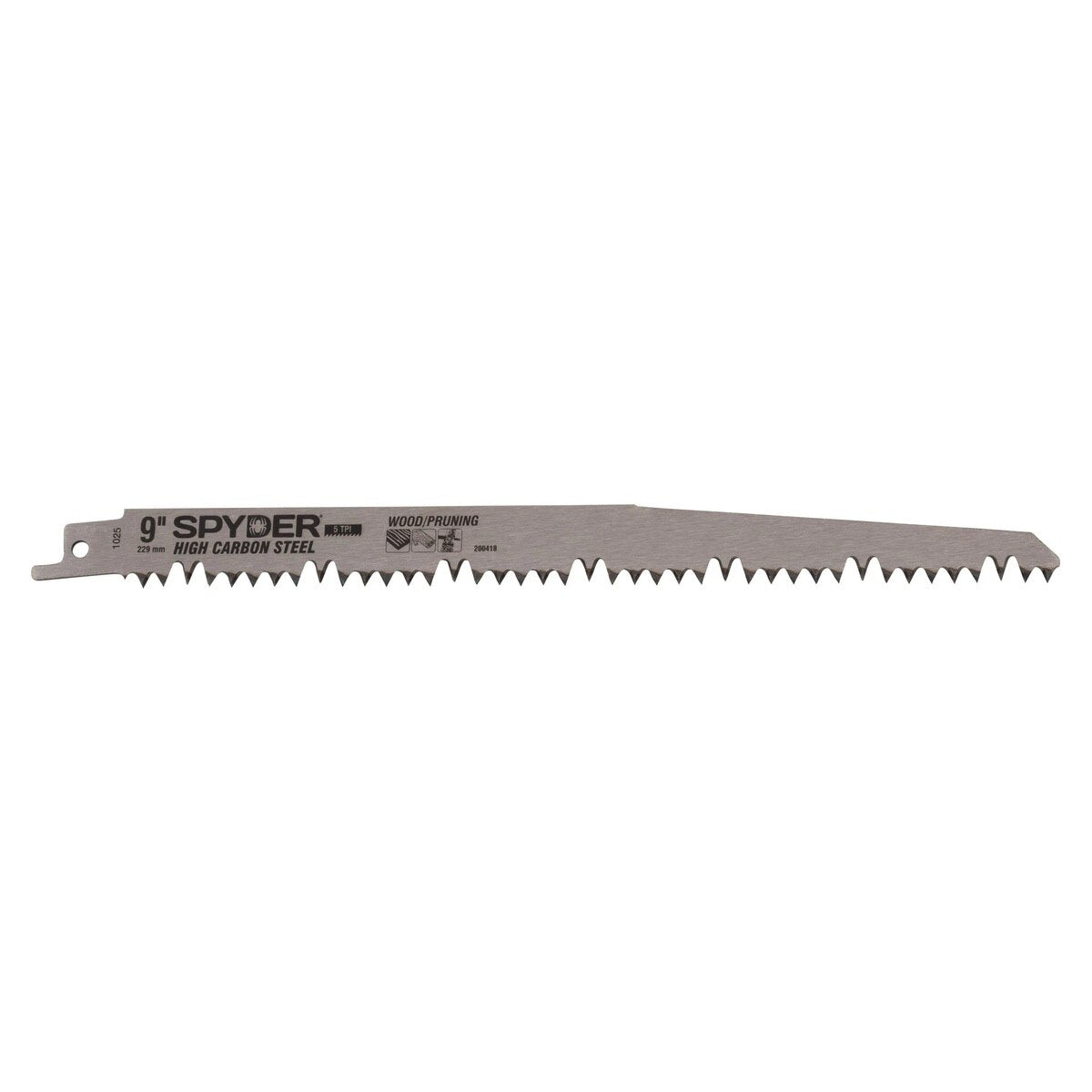 Spyder 200418 9" 5 TPI Fleam Ground HCS Pruning Reciprocating Saw Blade for Wood