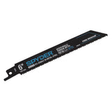 Spyder 200425-5 6" 10-14 TPI Bi-Metal Fire Rescue Reciprocating Saw Blade, Black Series (5 Pack) - 2