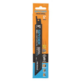 Spyder 200425-5 6" 10-14 TPI Bi-Metal Fire Rescue Reciprocating Saw Blade, Black Series (5 Pack) - 3
