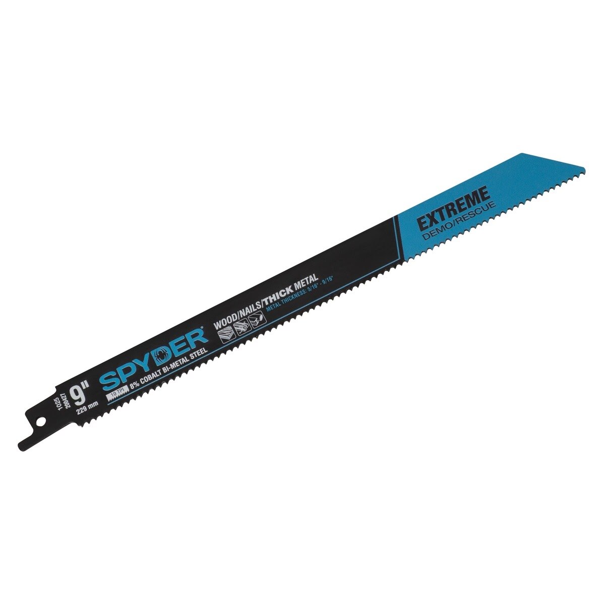 Spyder 200427-5 Black Series Extreme 9 in 10 TPI Bi-Metal Demo Rescue Recip Saw Blade (5 Pack)