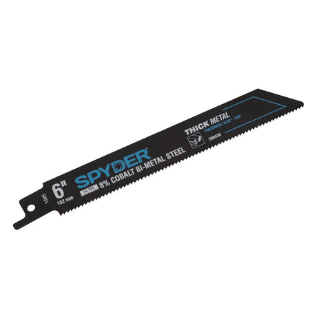 Spyder 200430-5 Black Series 6 in 14 TPI 8 Percent Cobalt Bi-Metal Thick Metal Reciprocating Saw Blades (5 Pack)
