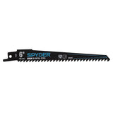 Spyder 200432-5 6" 6 TPI Bi-Metal Reciprocating Saw Blade for Wood and Plastic Plunge Cutting (5 Pack)