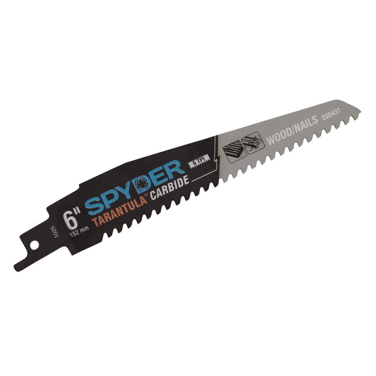 Spyder 200437 6" 6 TPI Tarantula Carbide Tipped Reciprocating Saw Blade for Wood and Nails - 2