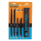 Spyder 200442 6" and 9" Black Series Bi-Metal Reciprocating Saw Blade Set with Case for Multi-Material Cutting (20 Piece)