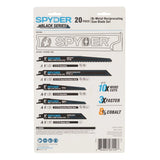Spyder 200442 6" and 9" Black Series Bi-Metal Reciprocating Saw Blade Set with Case for Multi-Material Cutting (20 Piece) - 2