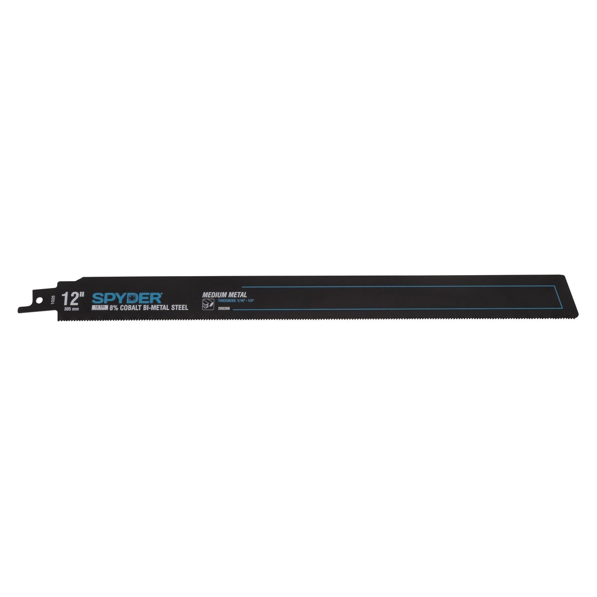Spyder 200445-25 12" 18 TPI Black Series Bi-Metal Reciprocating Saw Blade for Metal and Wood with Nails (25 Pack) - 2