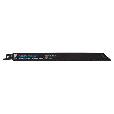 Spyder 200447-5 9" 18 TPI Bi-Metal Black Series Reciprocating Saw Blade for Metal and Wood with Nails (5 Pack)