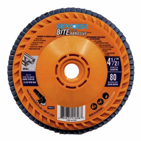 Spyder 21005 4.5-Inch Ceramic 80-Grit Flap Disc