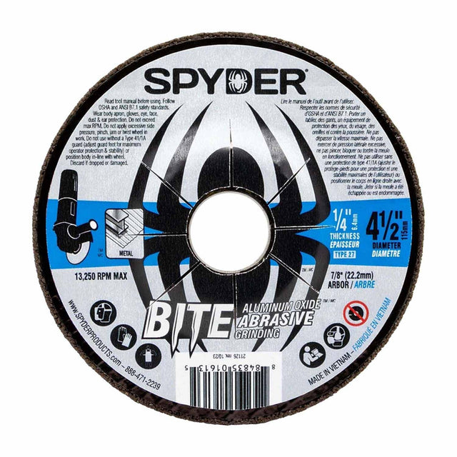Spyder 21126 4.5-Inch Aluminum Oxide Grinding Wheel