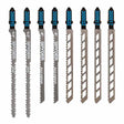 Spyder 300097 8-Piece Double-Sided And Skeleton T-Shank High-Carbon Steel Jig Saw Blade Set