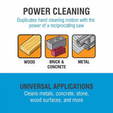 Spyder 400002 Wire Brush Reciprocating Saw Attachment, 4-1/2 in. (Carbon Steel) (1 Pack) - 5