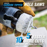 Spyder 600047CF 4-3/4-Inch Tungsten Carbide Tipped (TCT) Non-Arbored Hole Saw - 4