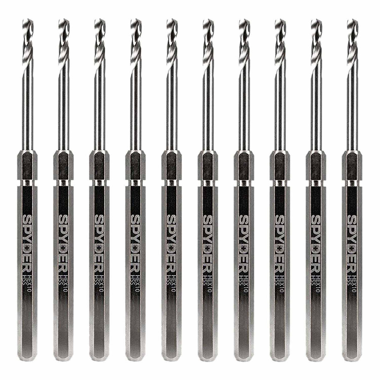 Spyder 600645-10 Hex10 1/2-Inch HSS Quick Change Hole Saw Arbor Pilot Bit (10-Pack)