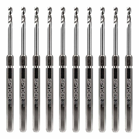 Spyder 600645-10 Hex10 1/2-Inch HSS Quick Change Hole Saw Arbor Pilot Bit (10-Pack)
