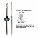 Spyder 600649-10 Hex8 3/8-Inch TCT Quick Change Hole Saw Arbor Pilot Bit (10-Pack) - 5