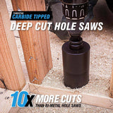 Spyder 600826 1-25/32-Inch Deep Cut Tungsten Carbide Tipped Hole Saw - 3
