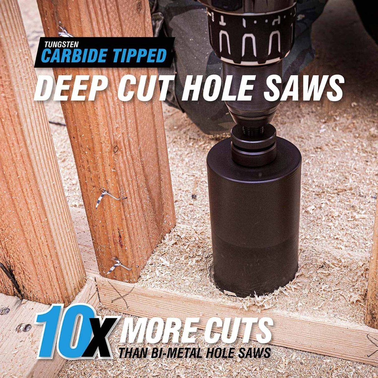 Spyder 600842 1/2-Inch TCT Hex11 Deep Cut Quick Change Hole Saw Arbor Pilot Bit - 6