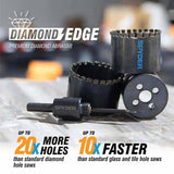 Spyder 600857 1-1/4-Inch Diamond Edge Non-Arbored Hole Saw - 5