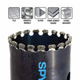 Spyder 600859 1-1/2-Inch Diamond Edge Non-Arbored Hole Saw - 3