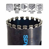 Spyder 600861 2-1/2-Inch Diamond Edge Non-Arbored Hole Saw - 3